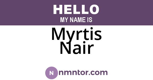 Myrtis Nair