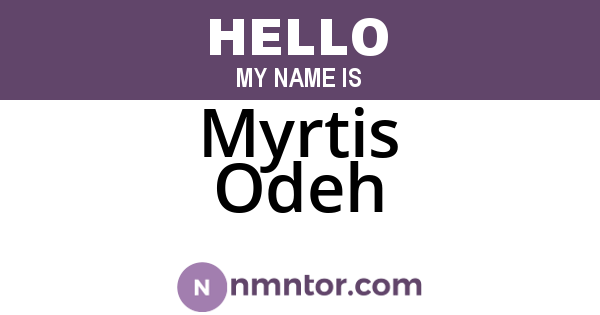 Myrtis Odeh