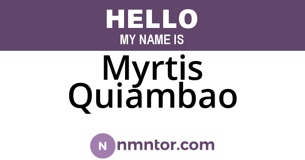 Myrtis Quiambao