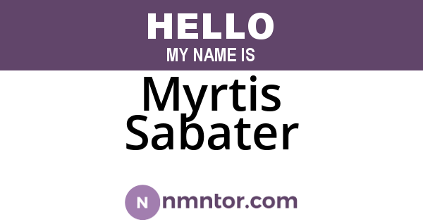 Myrtis Sabater