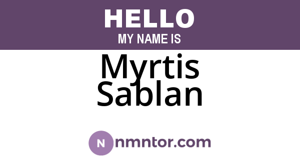 Myrtis Sablan