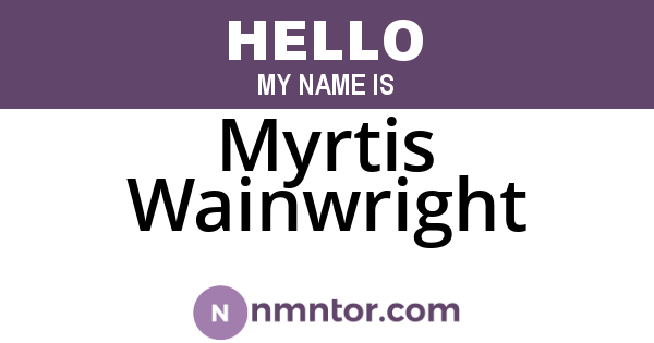 Myrtis Wainwright