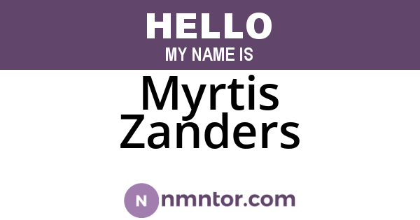Myrtis Zanders
