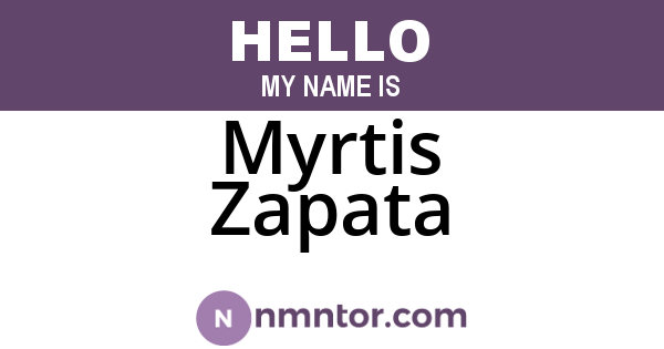 Myrtis Zapata