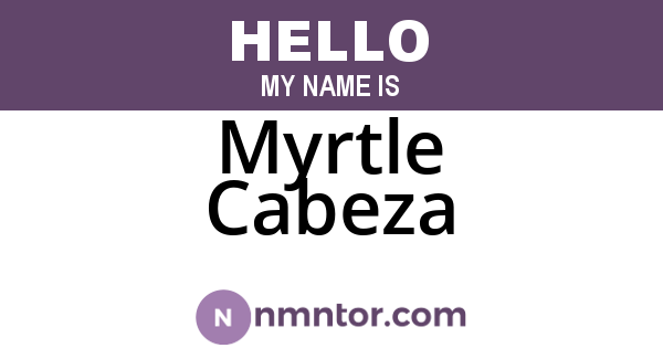 Myrtle Cabeza