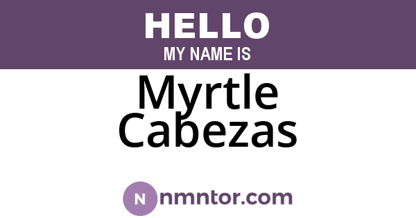 Myrtle Cabezas