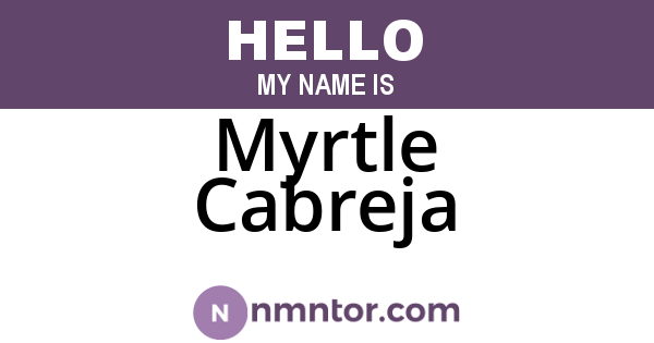 Myrtle Cabreja