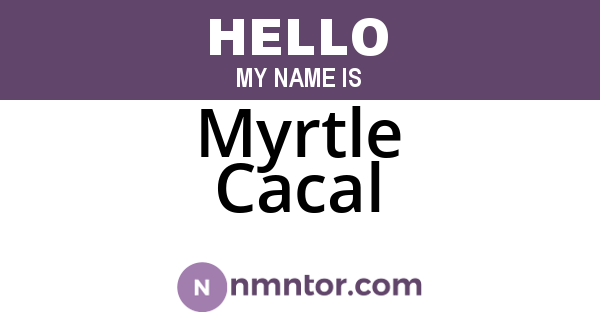 Myrtle Cacal