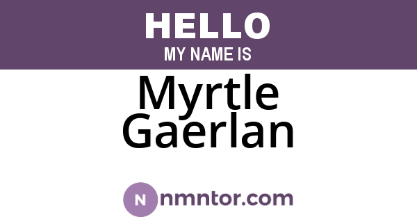 Myrtle Gaerlan