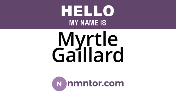 Myrtle Gaillard