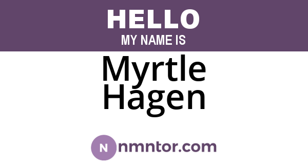 Myrtle Hagen
