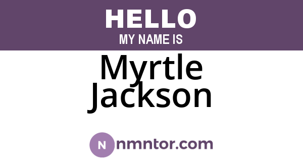 Myrtle Jackson