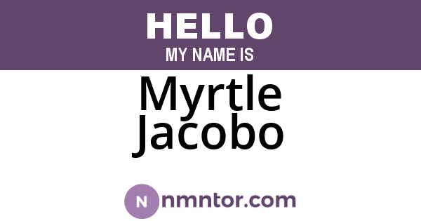Myrtle Jacobo