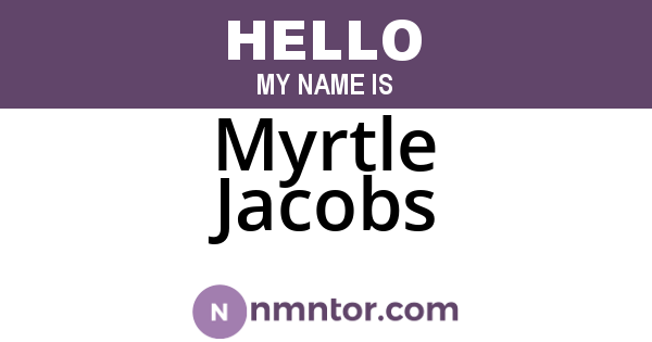 Myrtle Jacobs