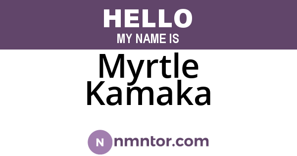 Myrtle Kamaka