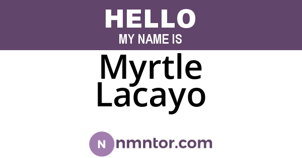 Myrtle Lacayo