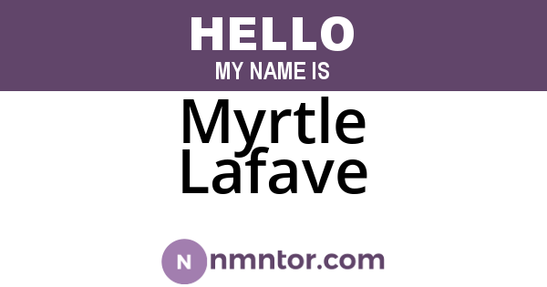 Myrtle Lafave