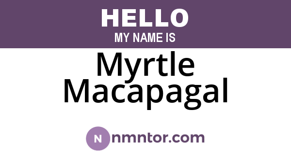 Myrtle Macapagal