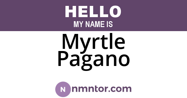 Myrtle Pagano
