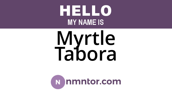 Myrtle Tabora
