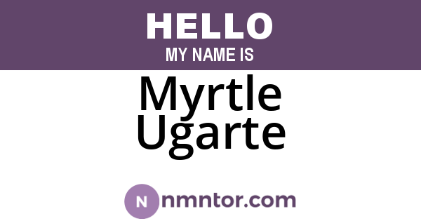 Myrtle Ugarte