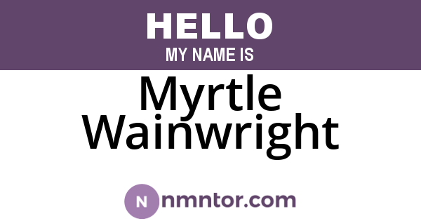Myrtle Wainwright
