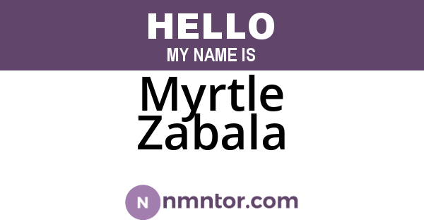 Myrtle Zabala