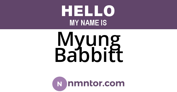 Myung Babbitt