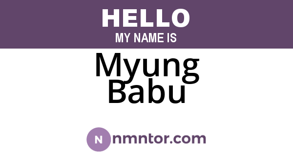 Myung Babu