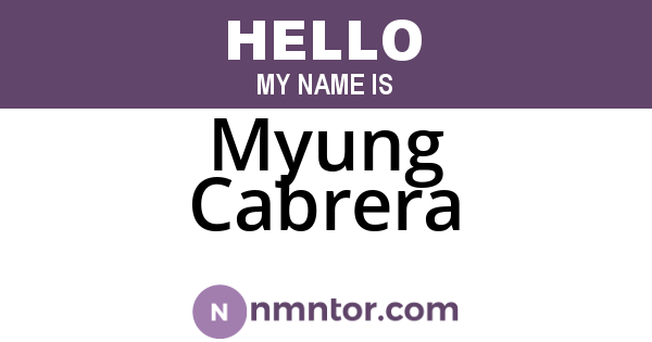 Myung Cabrera