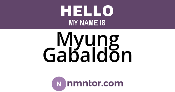 Myung Gabaldon