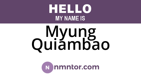 Myung Quiambao