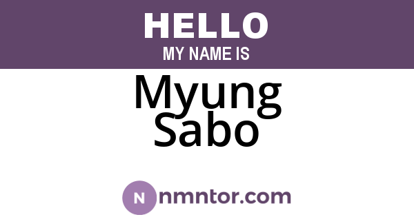 Myung Sabo