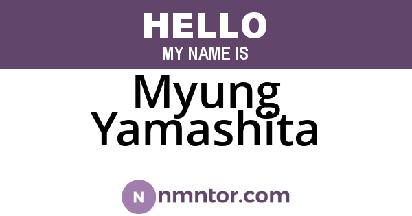 Myung Yamashita