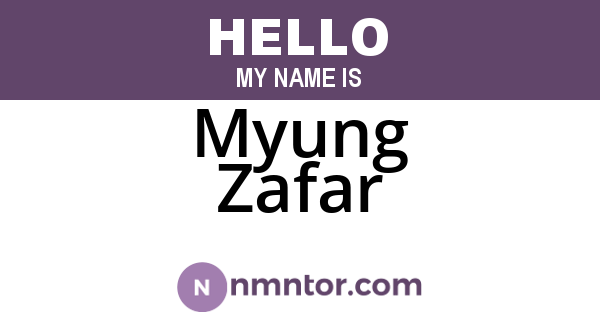Myung Zafar