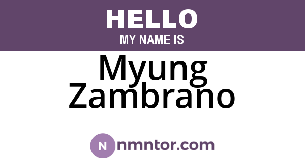 Myung Zambrano