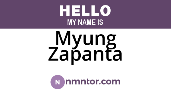 Myung Zapanta