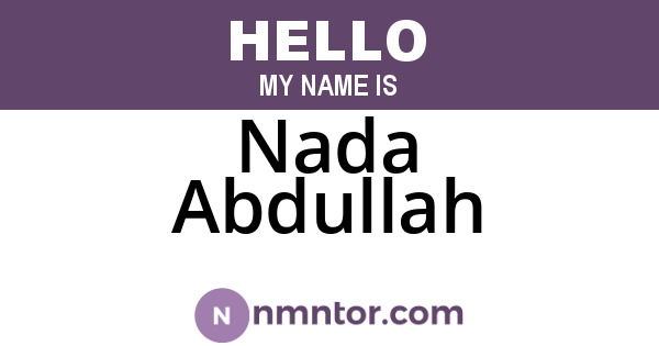 Nada Abdullah