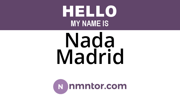 Nada Madrid