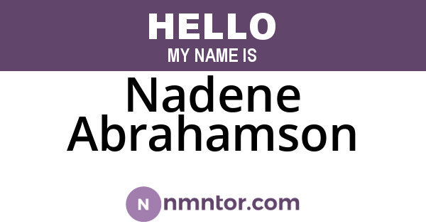 Nadene Abrahamson