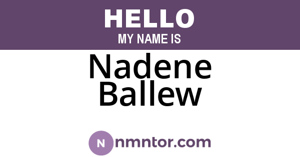 Nadene Ballew