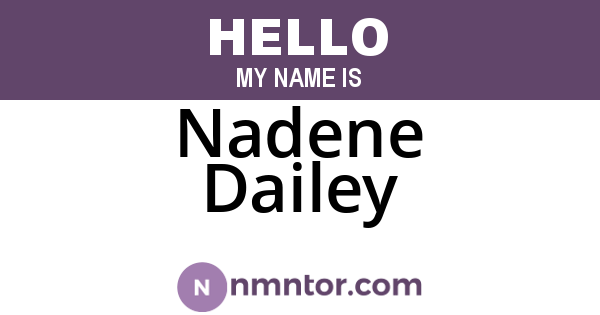 Nadene Dailey
