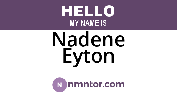 Nadene Eyton