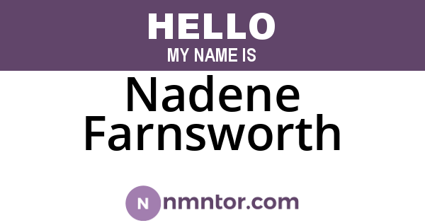 Nadene Farnsworth