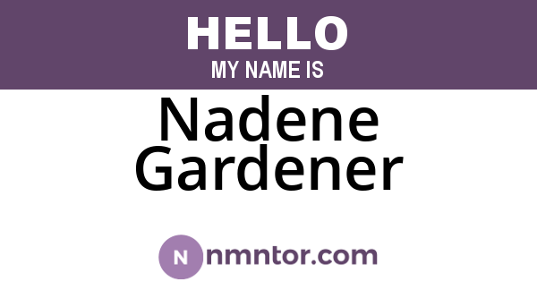 Nadene Gardener