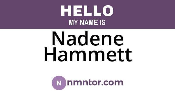 Nadene Hammett