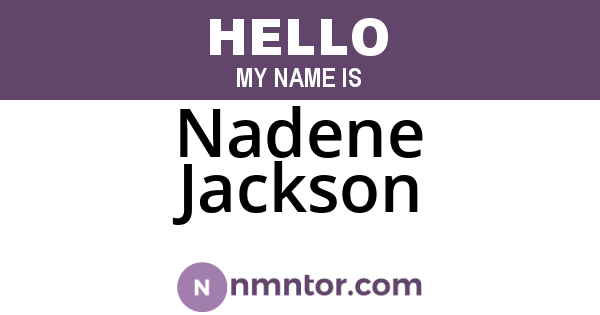 Nadene Jackson