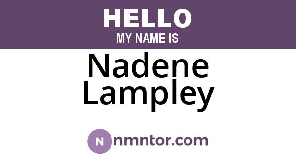 Nadene Lampley