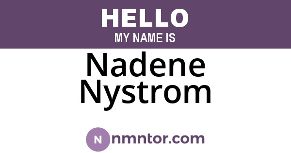 Nadene Nystrom