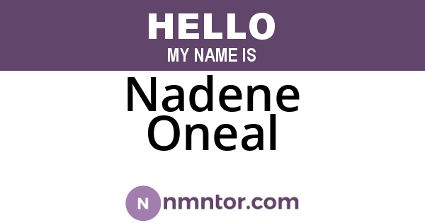 Nadene Oneal